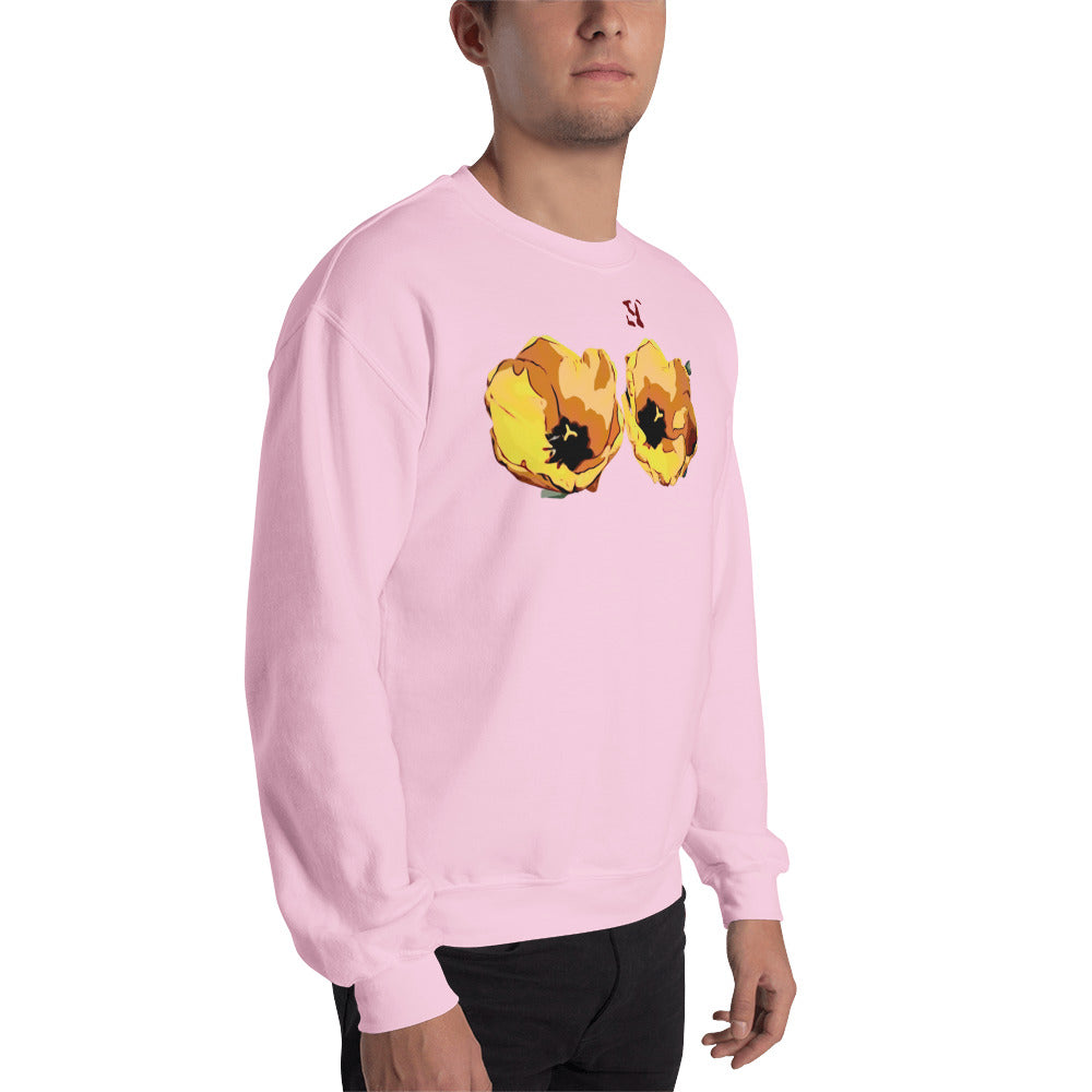 Yellow Tulip Flowers Unisex Sweatshirt
