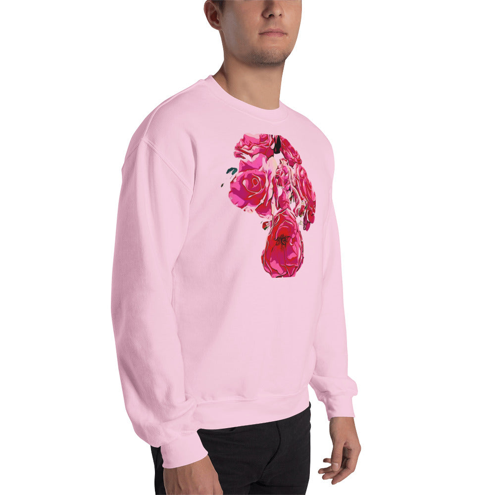 Pink Rose Flowers Unisex Sweatshirt