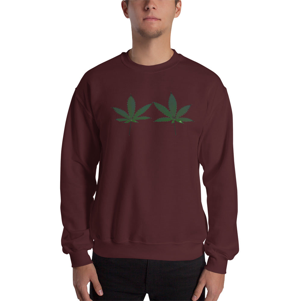 Green Cannabis Leaves Plant Unisex Sweatshirt