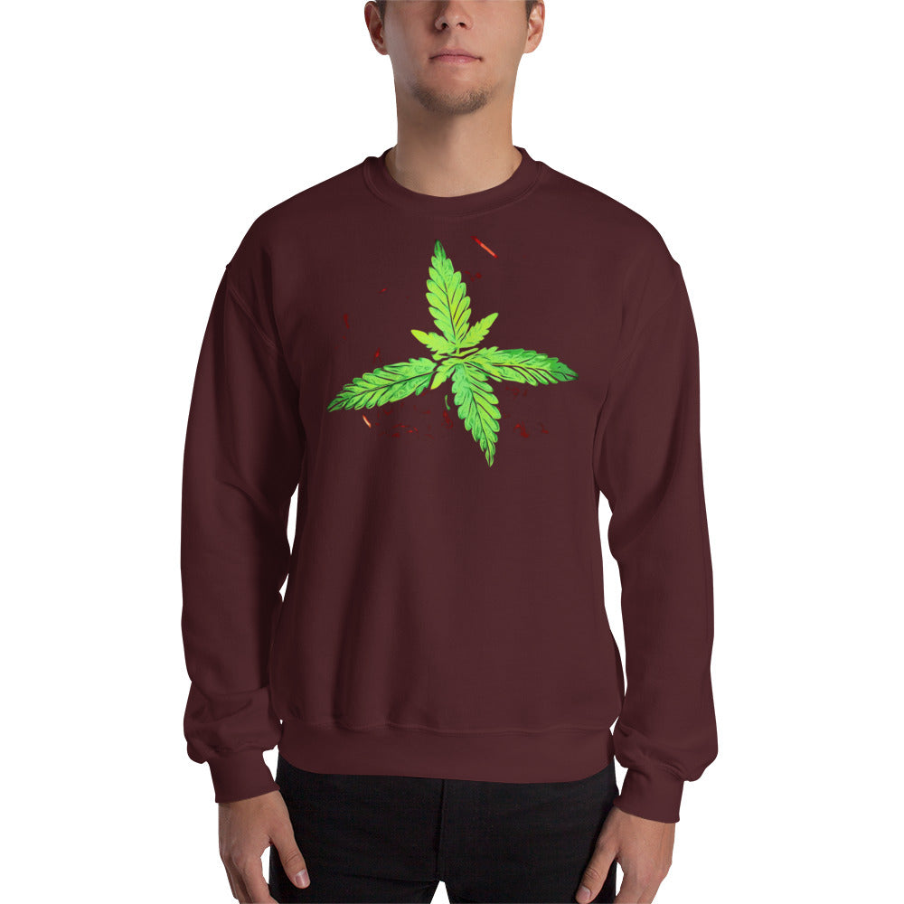4 Leaf Cannabis Plant Unisex Sweatshirt
