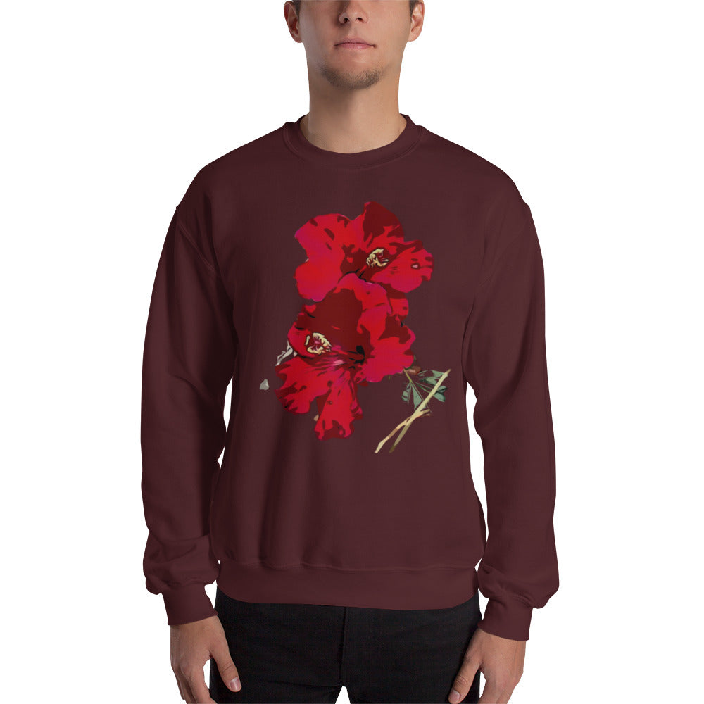 Twin Hibiscus Flowers Unisex Sweatshirt
