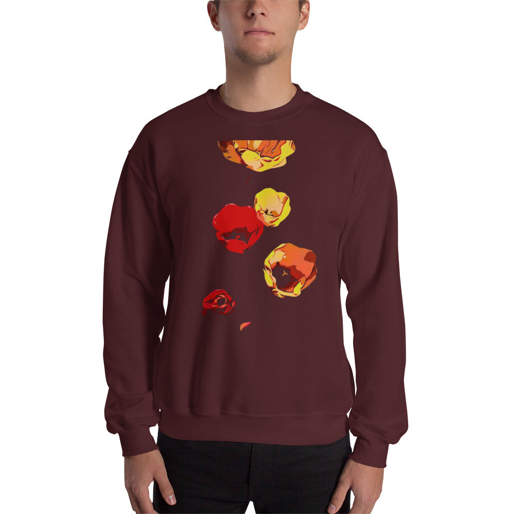 Red and Yellow Tulip Flowers Unisex Sweatshirt