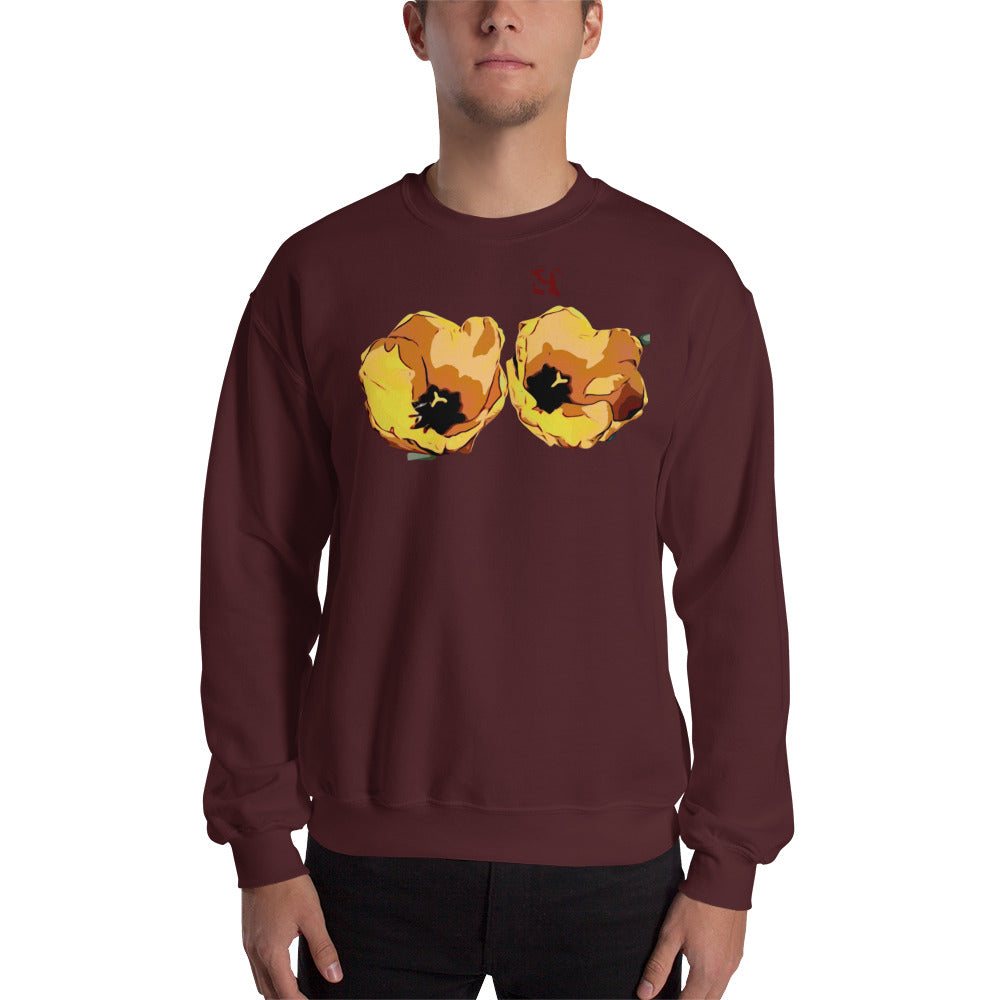Yellow Tulip Flowers Unisex Sweatshirt