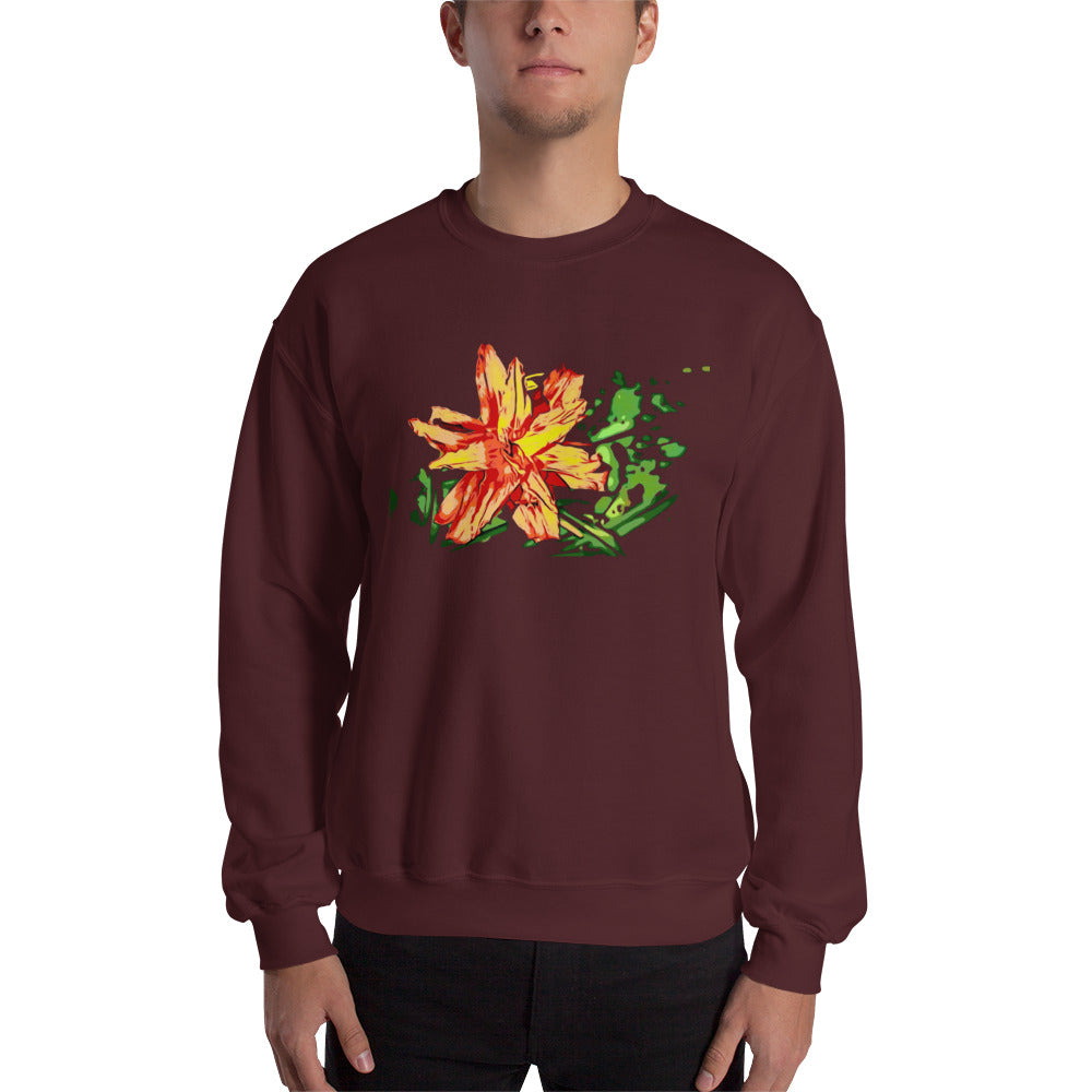 Orange Flower Unisex Sweatshirt