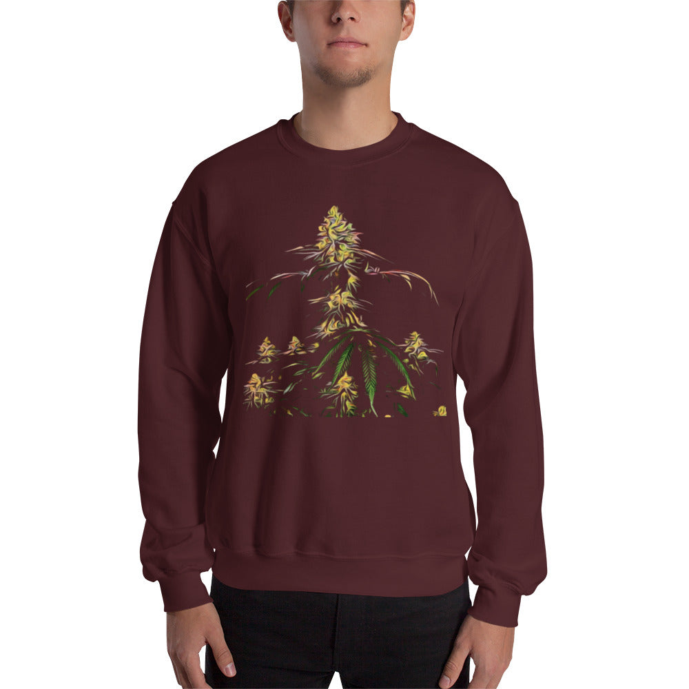 Big Flowering Cannabis Plant Unisex Sweatshirt