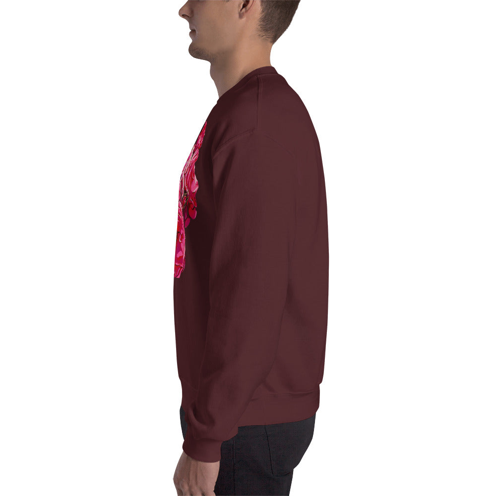 Pink Rose Flowers Unisex Sweatshirt