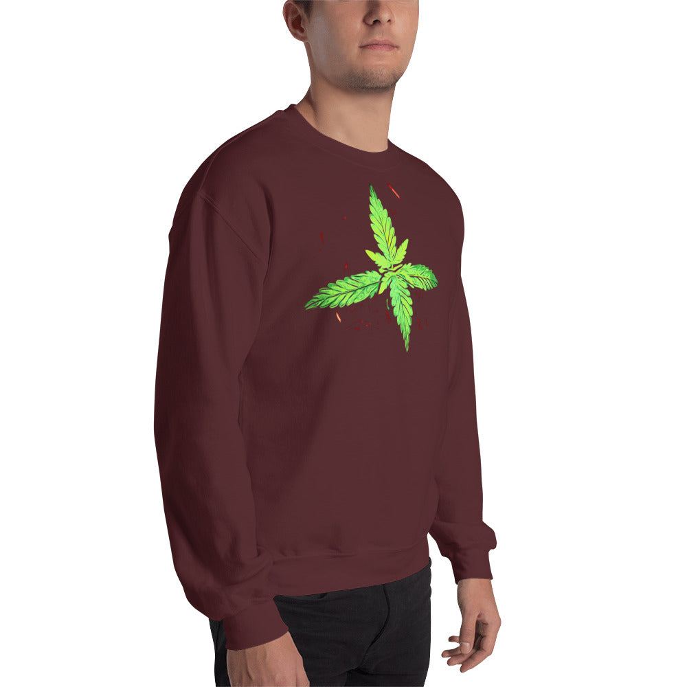 4 Leaf Cannabis Plant Unisex Sweatshirt