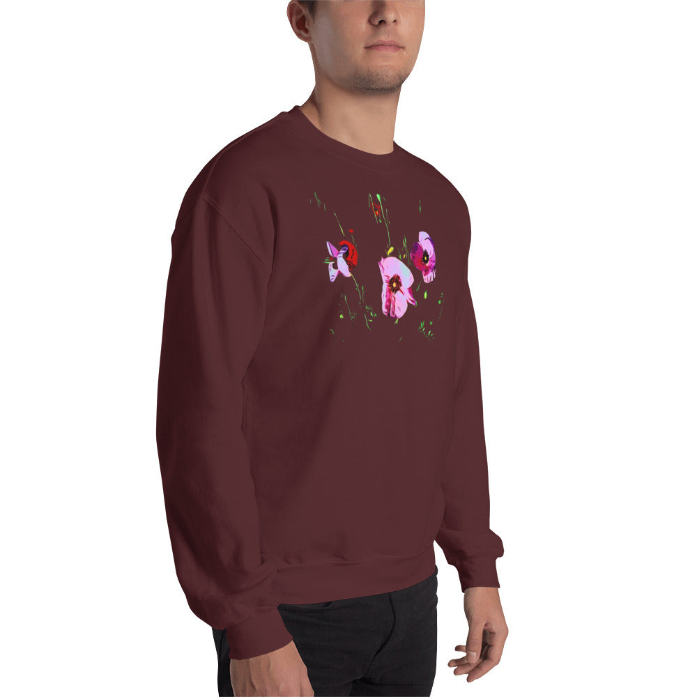 Field of Pink Poppy Flowers Unisex Sweatshirt