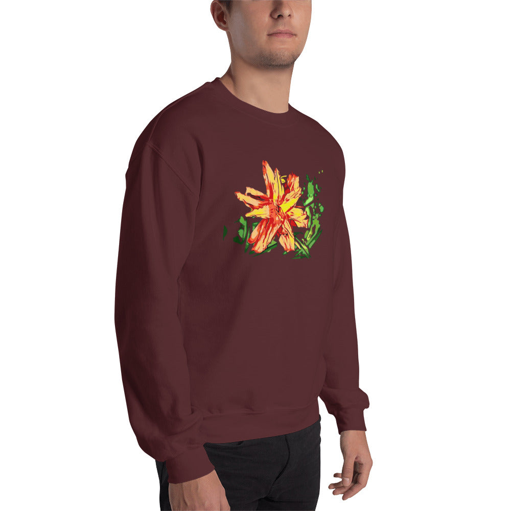 Orange Flower Unisex Sweatshirt