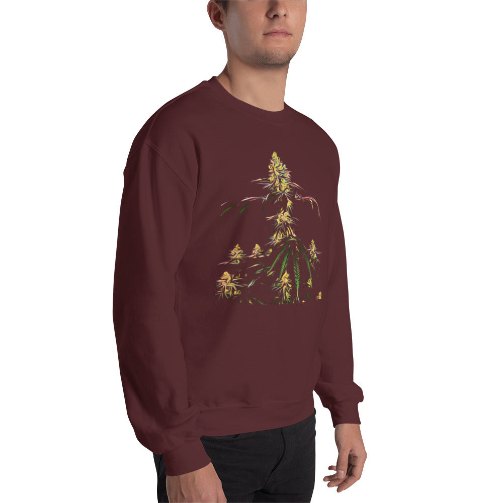 Big Flowering Cannabis Plant Unisex Sweatshirt