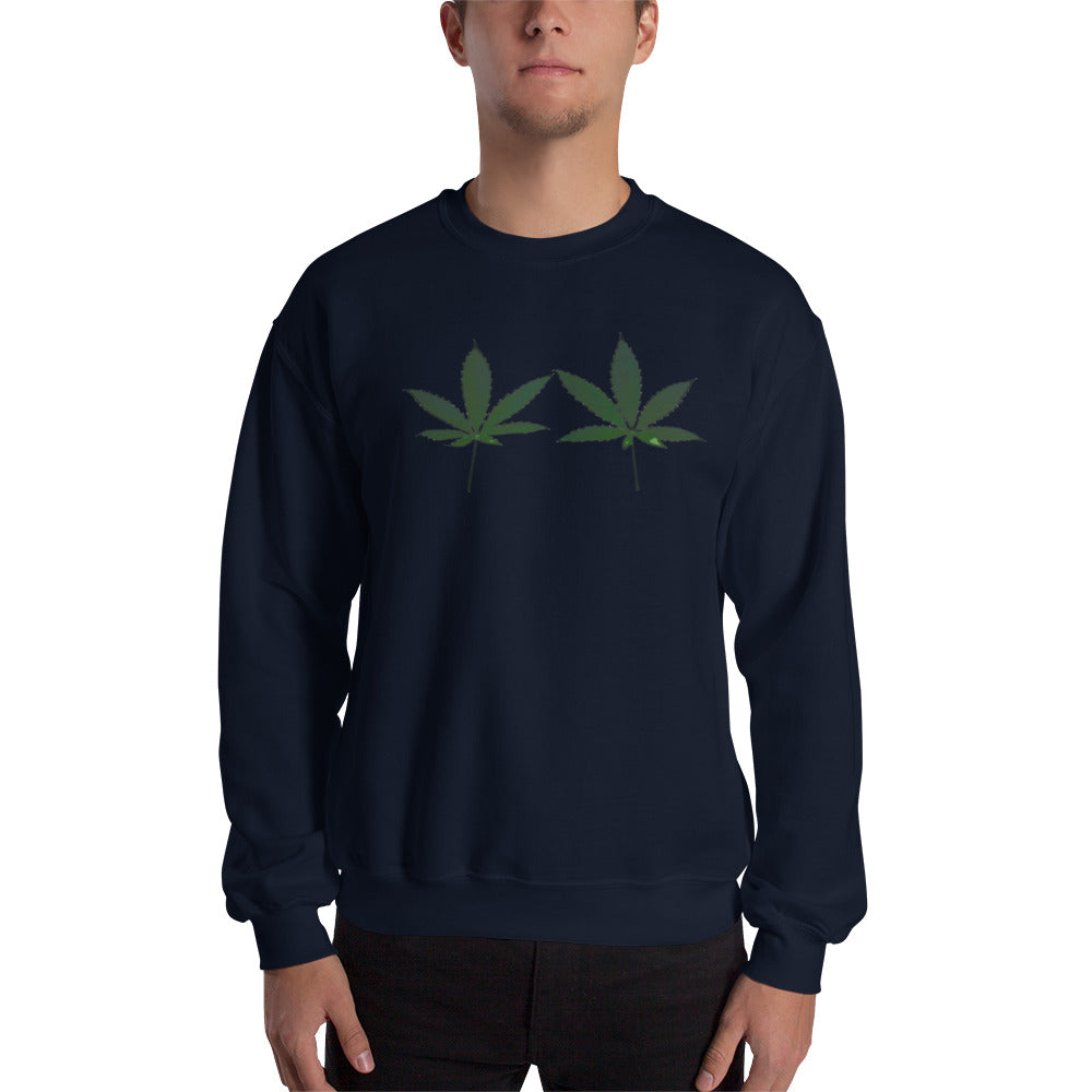 Green Cannabis Leaves Plant Unisex Sweatshirt
