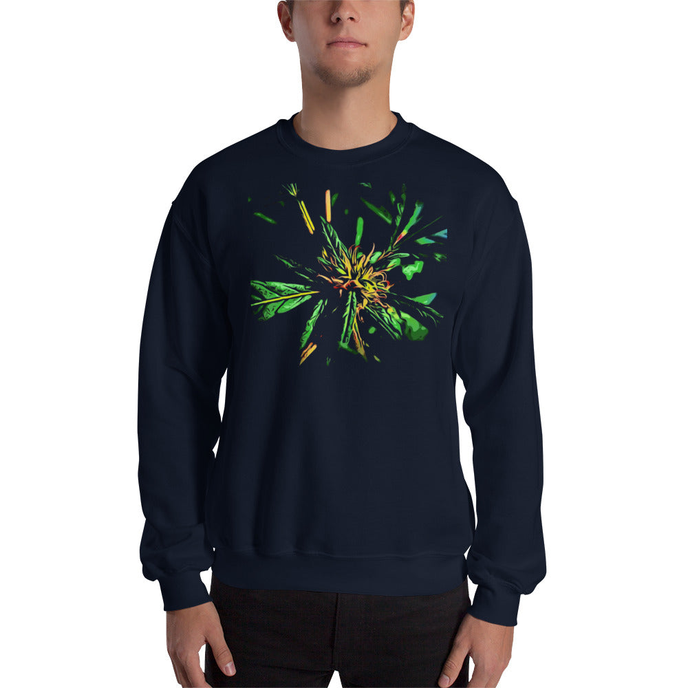 Red Flowering Cannabis Plant Unisex Sweatshirt