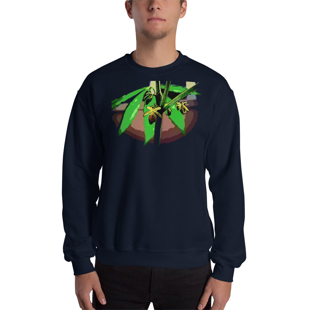 Male Flowering Cannabis Plant Unisex Sweatshirt