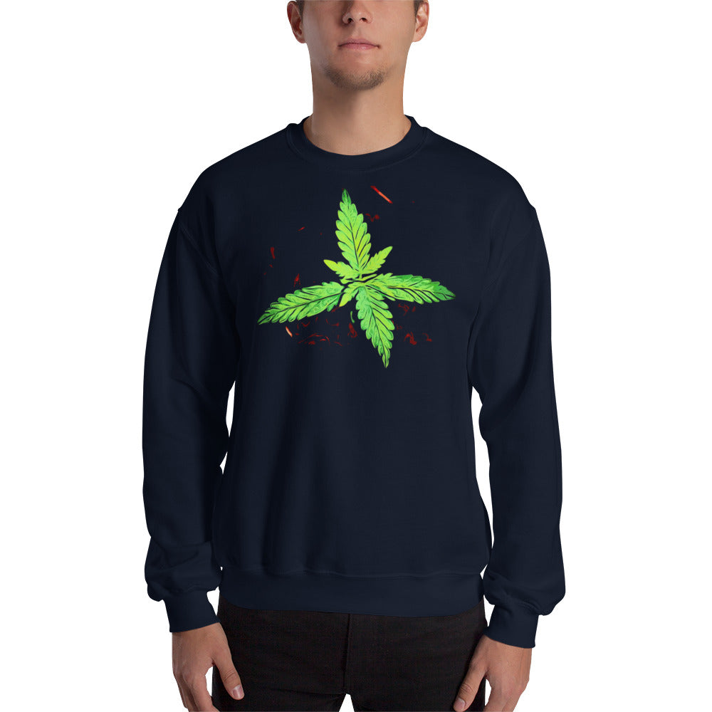4 Leaf Cannabis Plant Unisex Sweatshirt