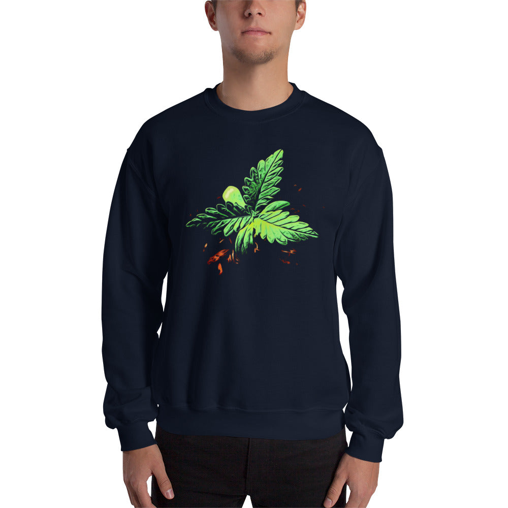3 Leaf Trifoliate Cannabis Plant Unisex Sweatshirt