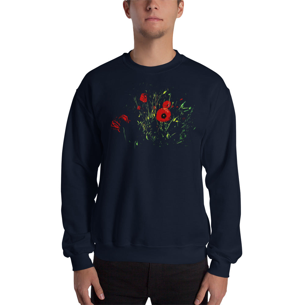 Field of Red Poppy Flowers Unisex Sweatshirt