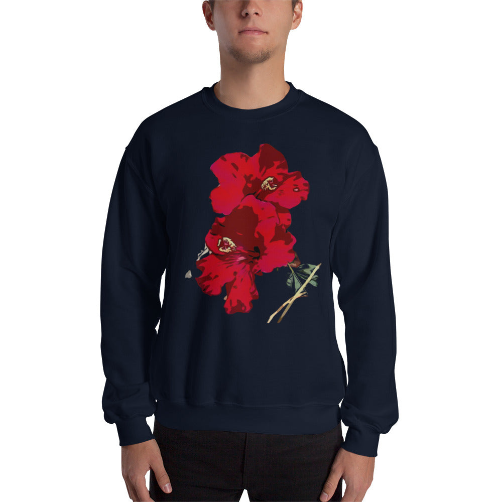 Twin Hibiscus Flowers Unisex Sweatshirt