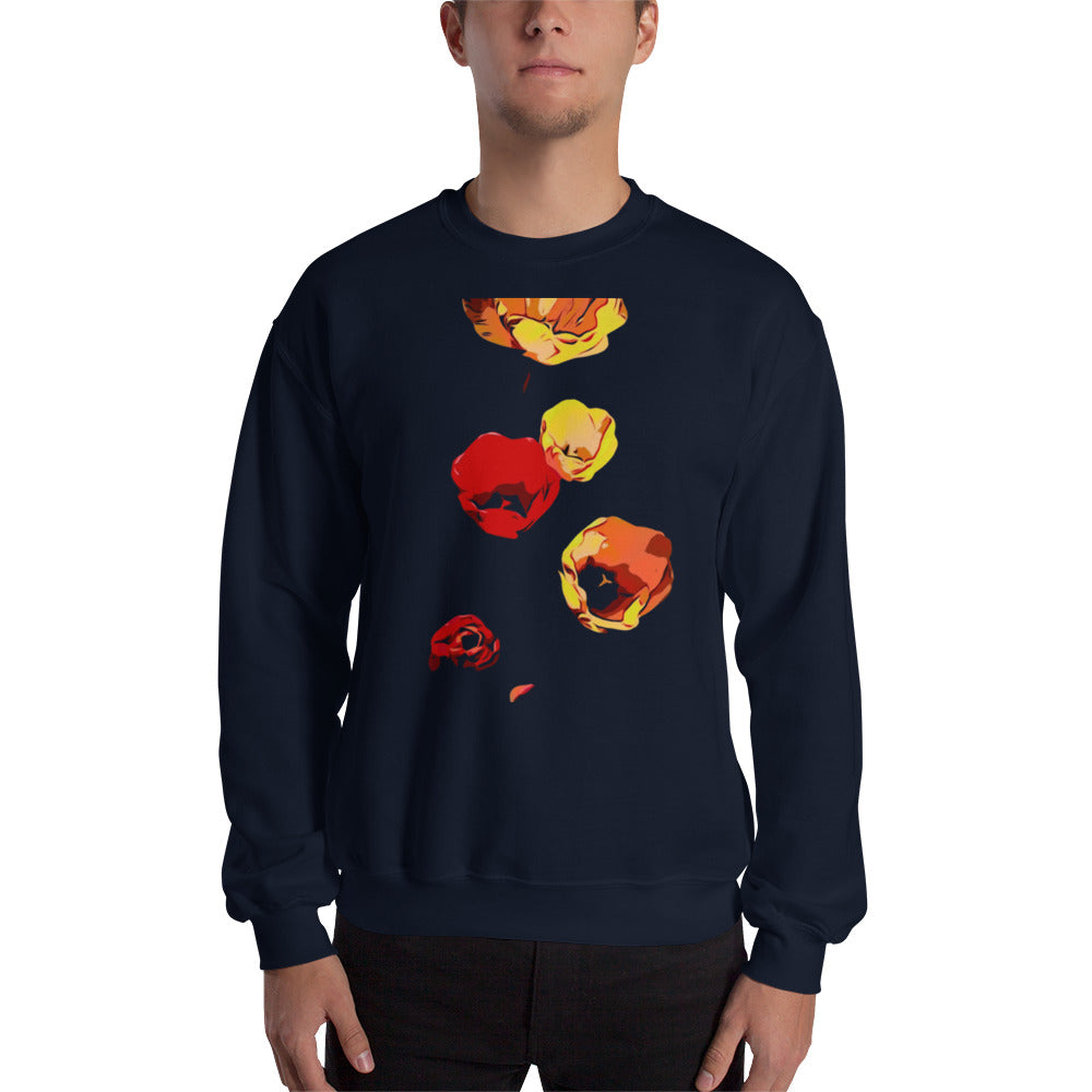 Red and Yellow Tulip Flowers Unisex Sweatshirt