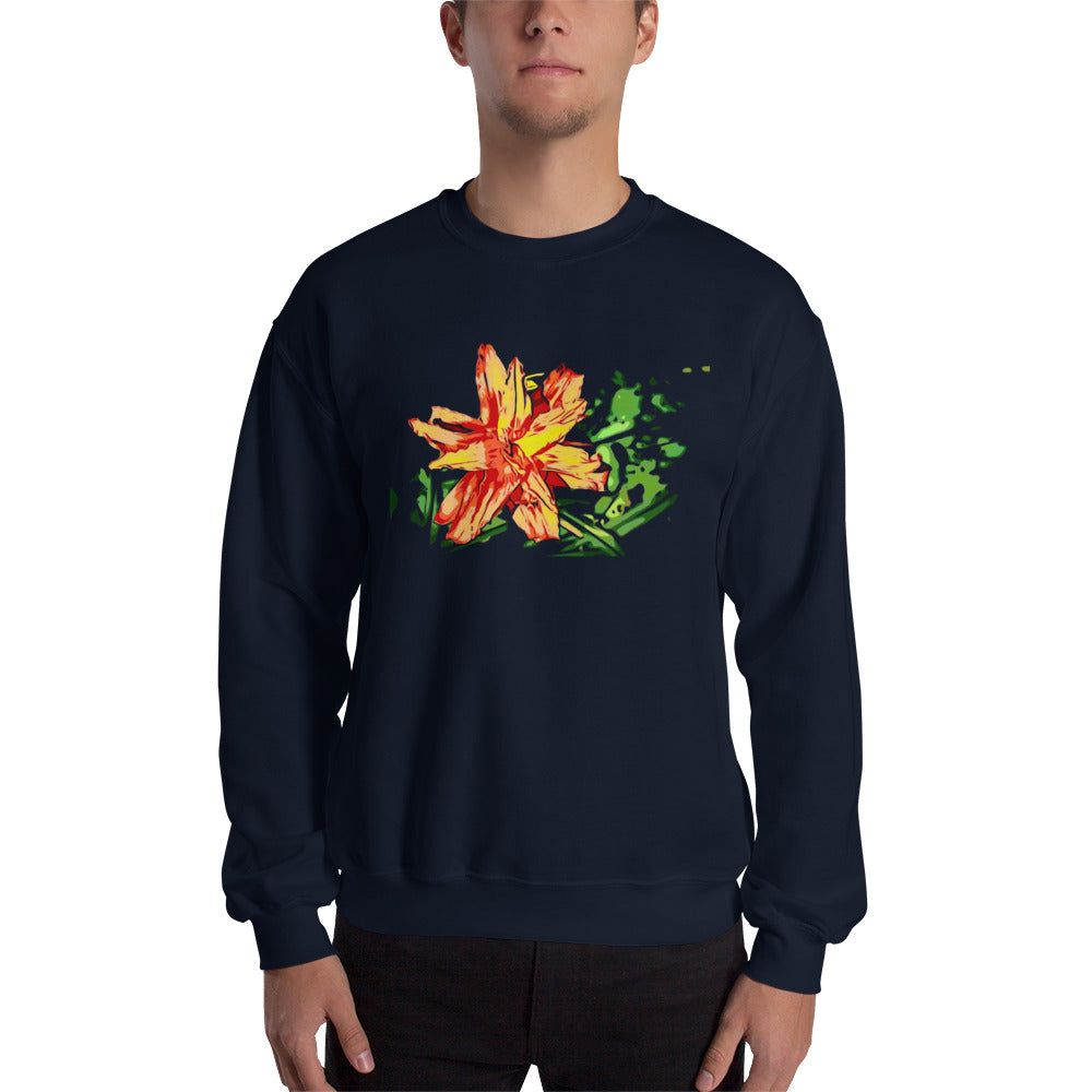 Orange Flower Unisex Sweatshirt