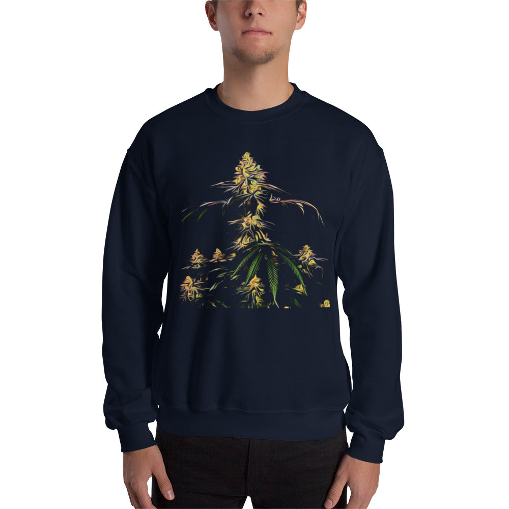 Big Flowering Cannabis Plant Unisex Sweatshirt