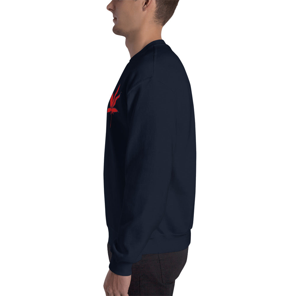 Red Leaves Cannabis Plant Unisex Sweatshirt