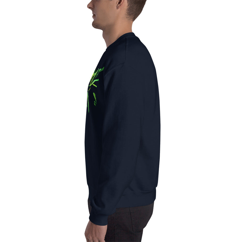 Close Up Praying Cannabis Plant Unisex Sweatshirt