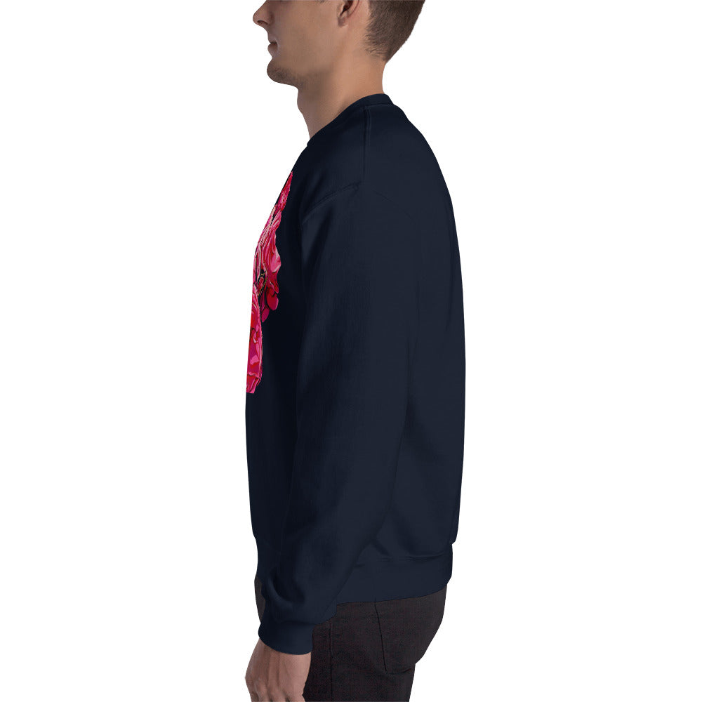 Pink Rose Flowers Unisex Sweatshirt
