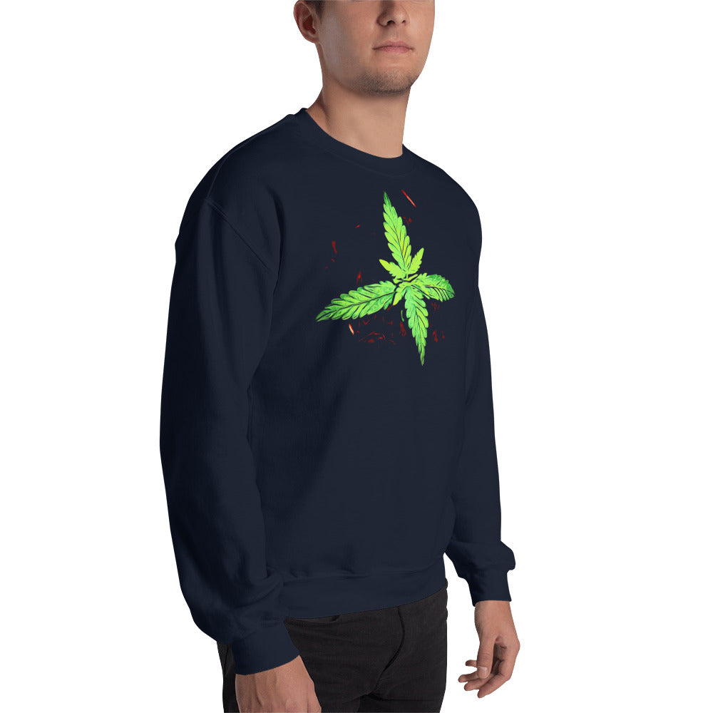 4 Leaf Cannabis Plant Unisex Sweatshirt