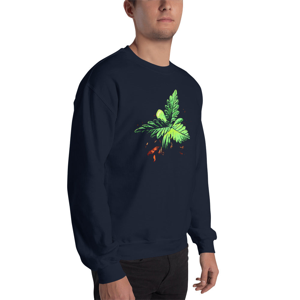 3 Leaf Trifoliate Cannabis Plant Unisex Sweatshirt