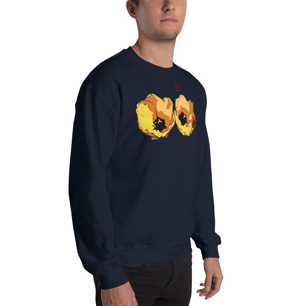 Yellow Tulip Flowers Unisex Sweatshirt