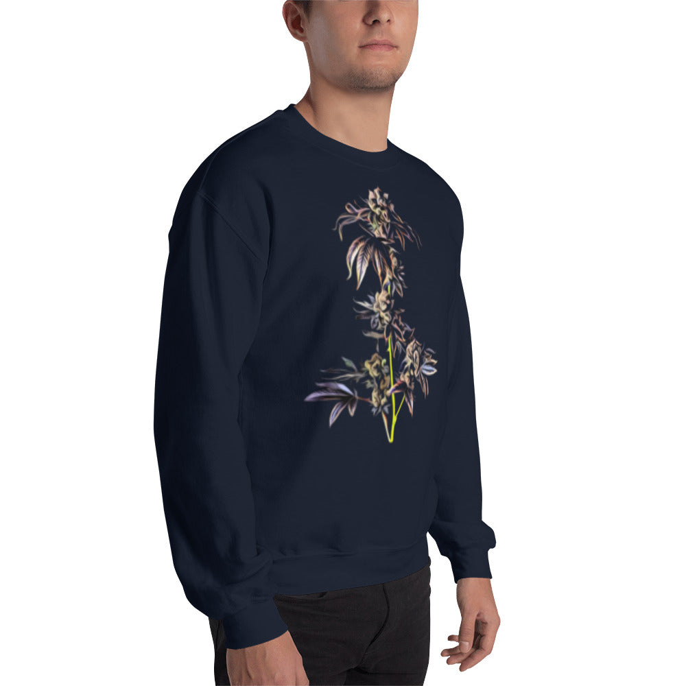 Purple Cola Cannabis Flower Unisex Sweatshirt