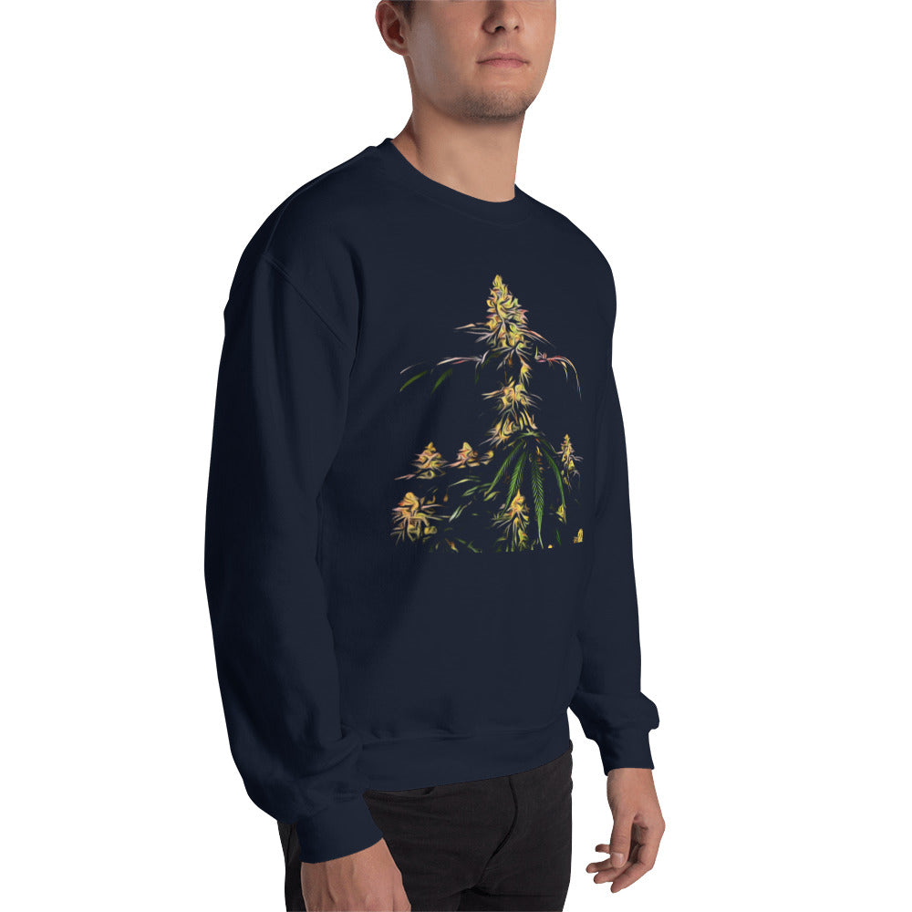 Big Flowering Cannabis Plant Unisex Sweatshirt