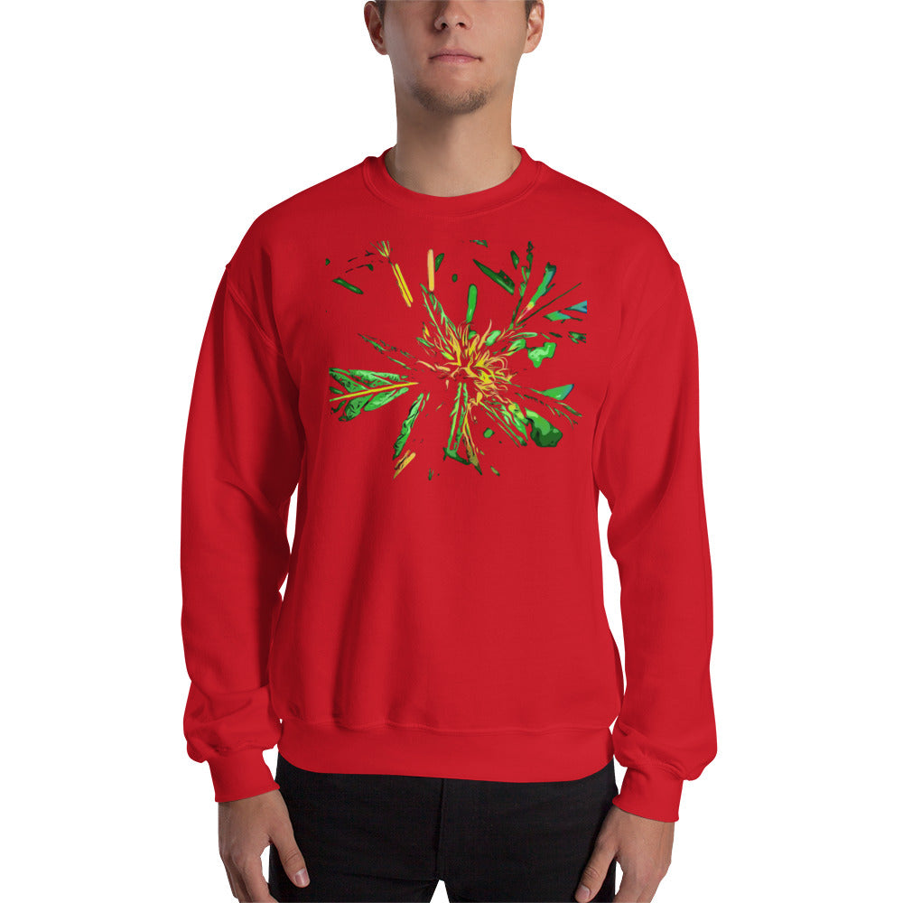 Red Flowering Cannabis Plant Unisex Sweatshirt
