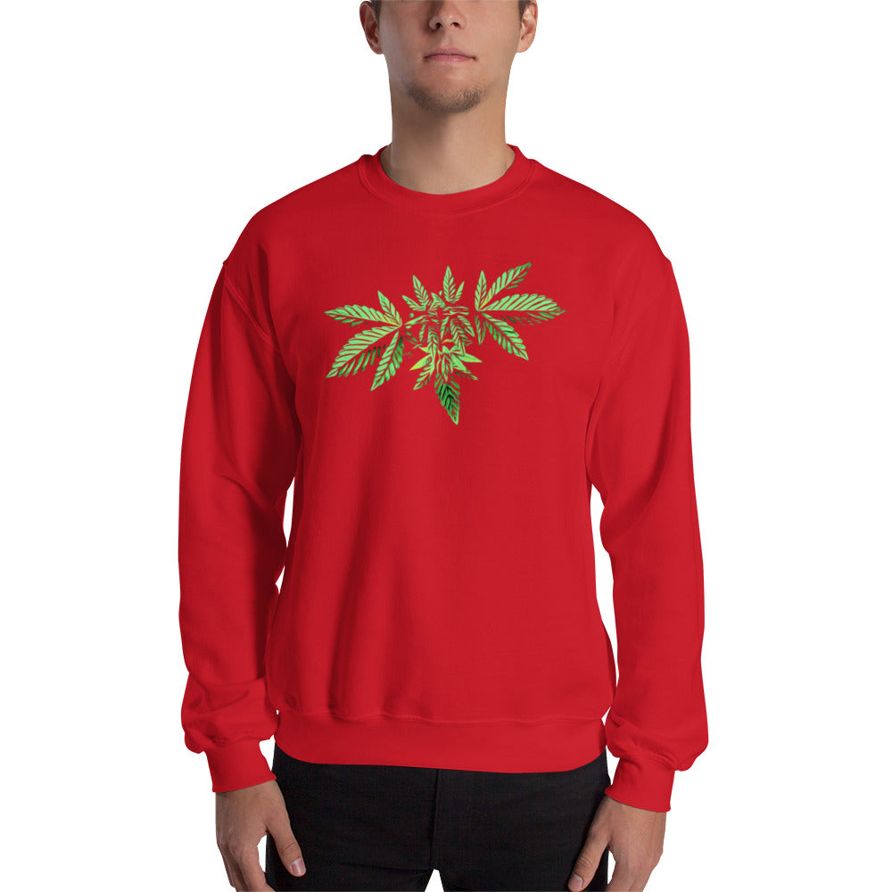 Symmetrical Leaf Cannabis Plant Unisex Sweatshirt