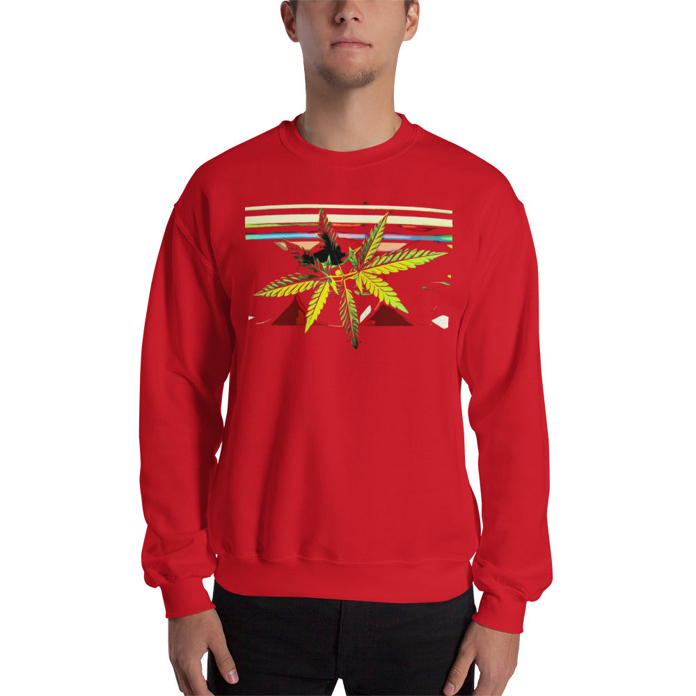 Stripey Cannabis Plant Unisex Sweatshirt