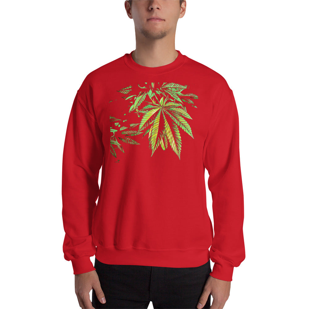 9 Finger Cannabis Leaf Unisex Sweatshirt