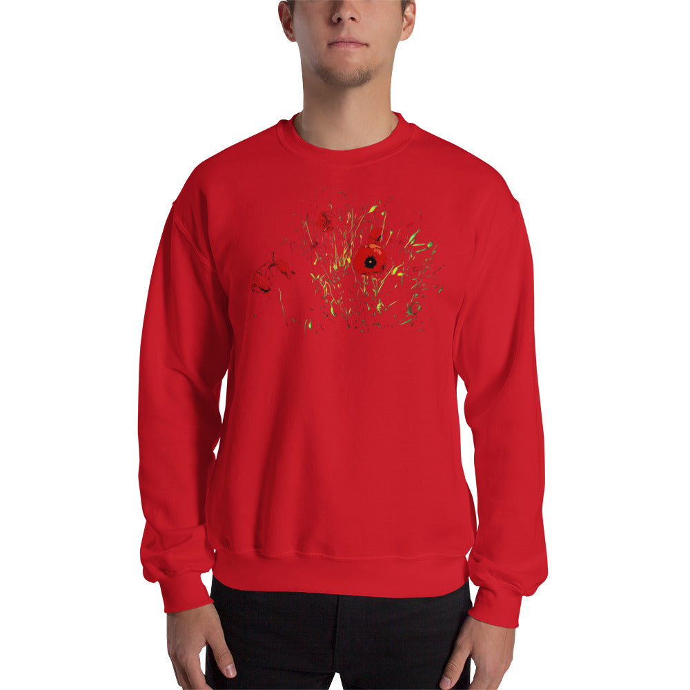 Field of Red Poppy Flowers Unisex Sweatshirt