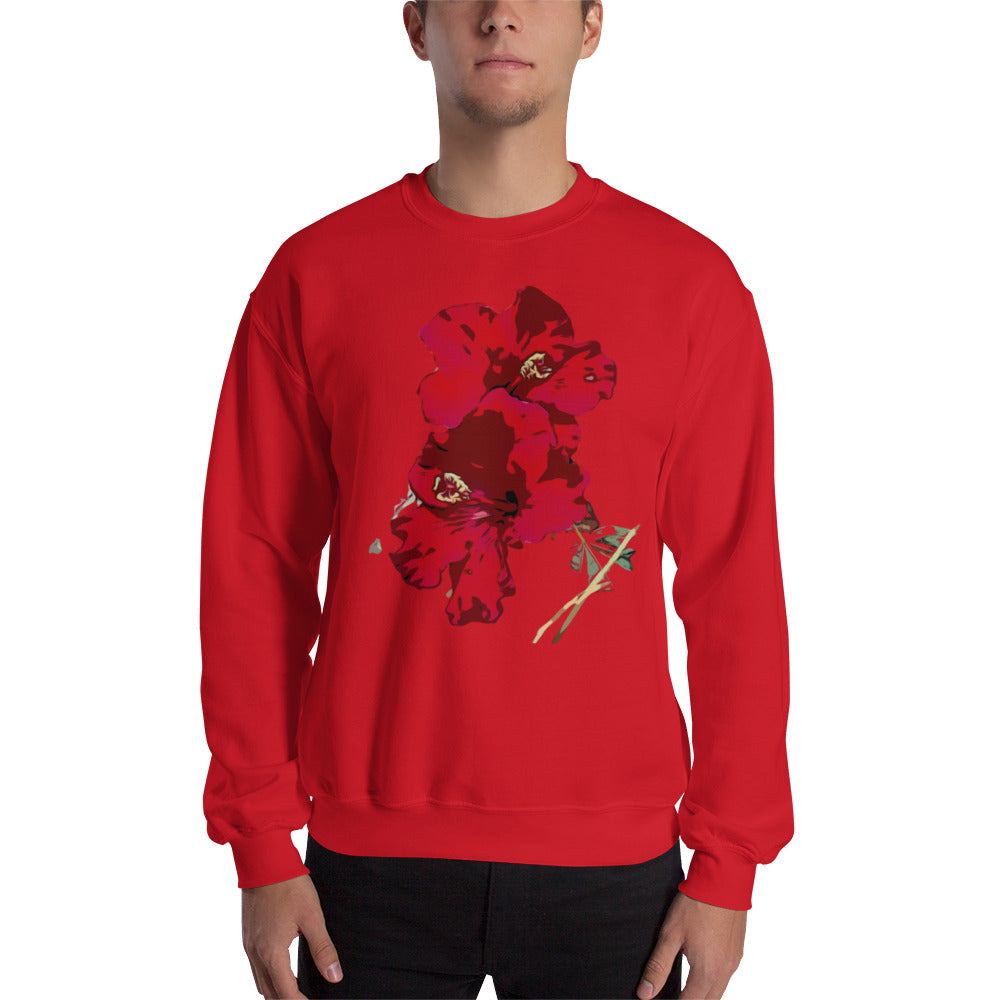 Twin Hibiscus Flowers Unisex Sweatshirt