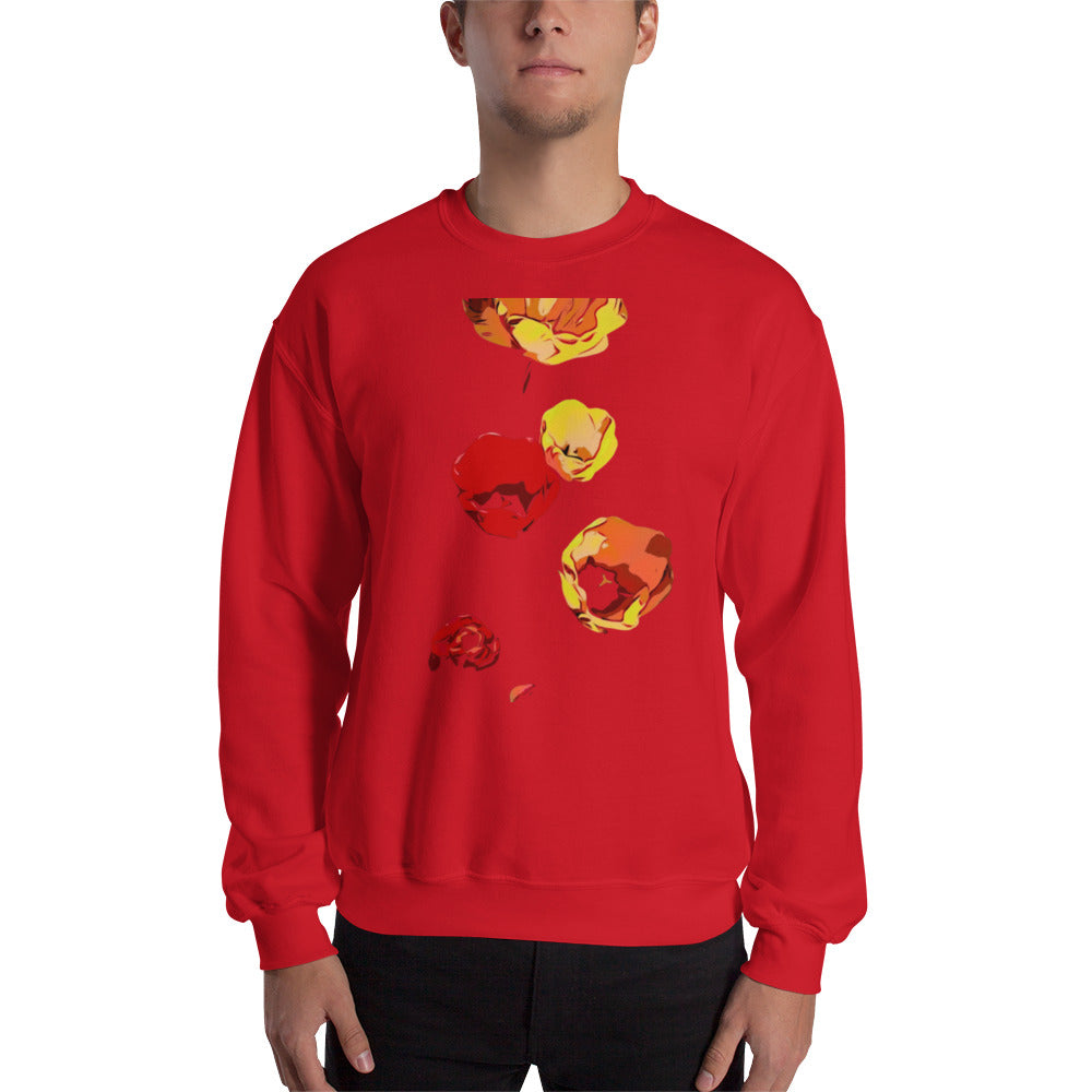 Red and Yellow Tulip Flowers Unisex Sweatshirt