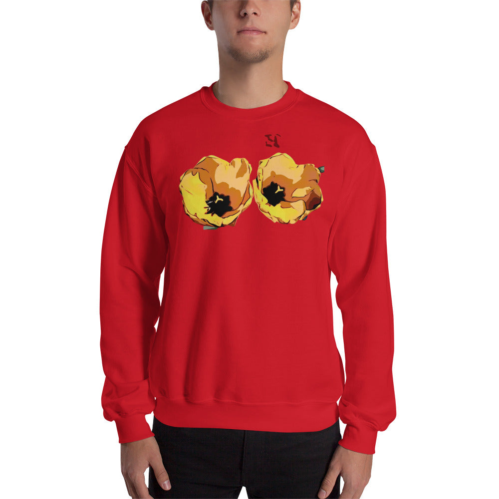Yellow Tulip Flowers Unisex Sweatshirt