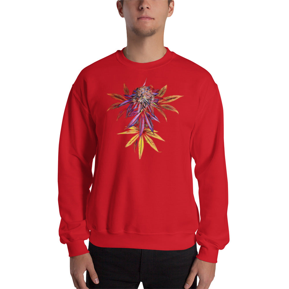 Faded Rainbow Cannabis Flower Unisex Sweatshirt