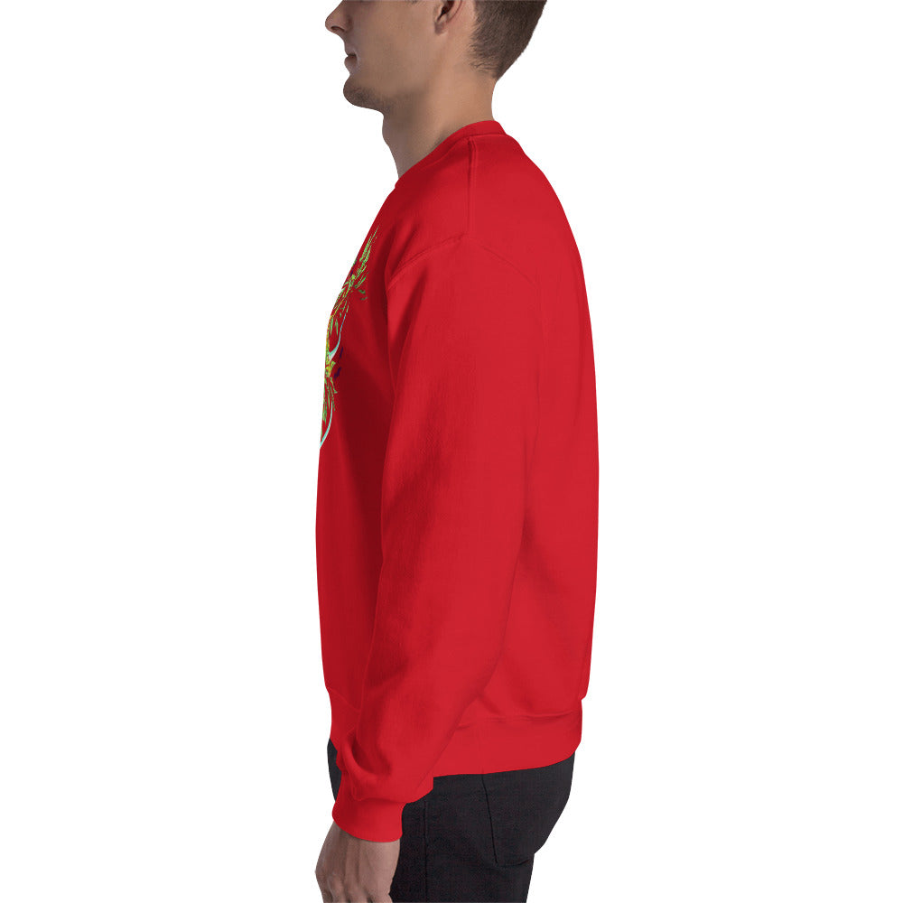 3 Blue Cannabis Pot Plants Unisex Sweatshirt