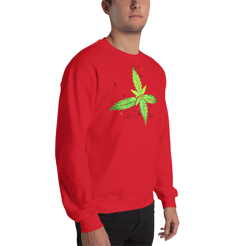 4 Leaf Cannabis Plant Unisex Sweatshirt