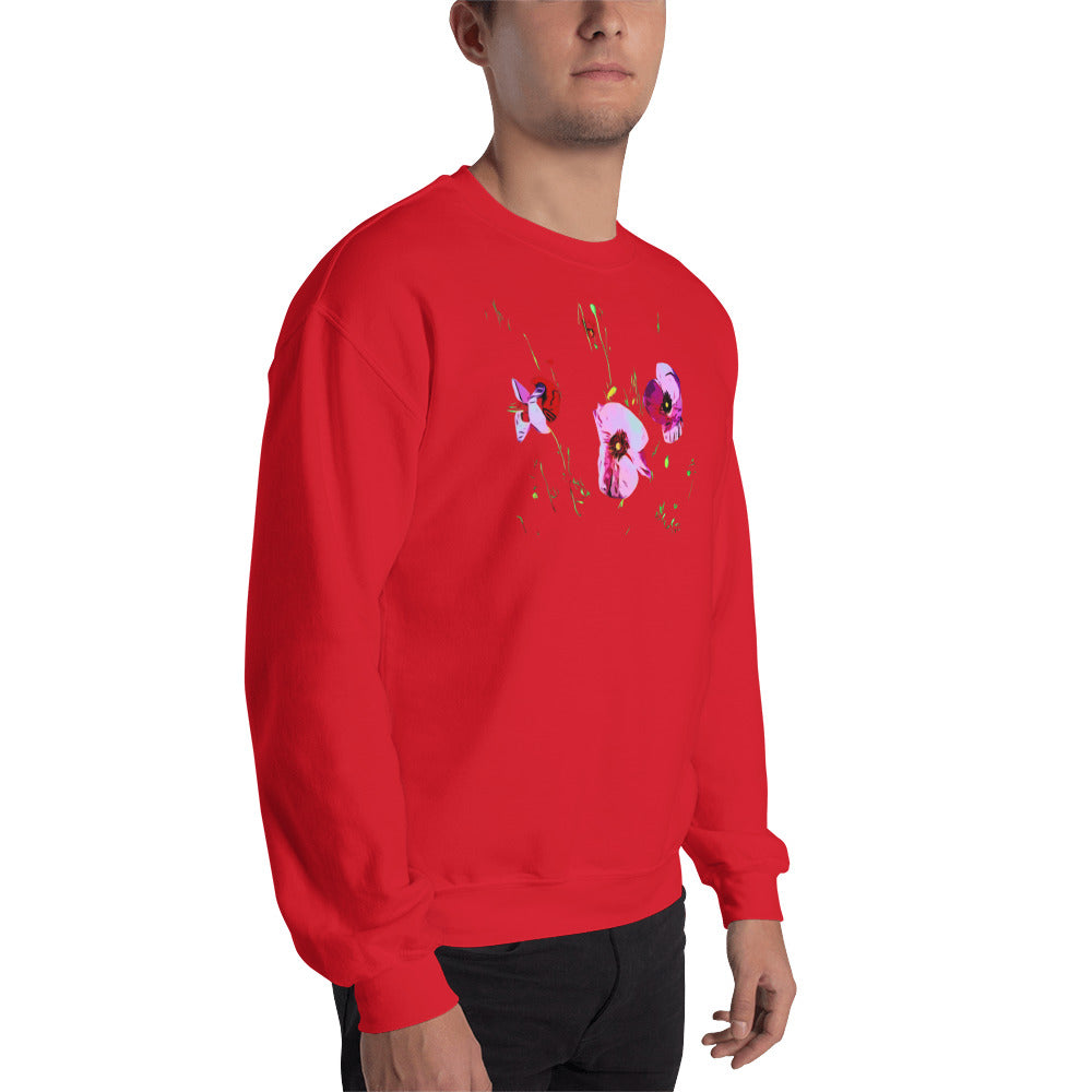 Field of Pink Poppy Flowers Unisex Sweatshirt