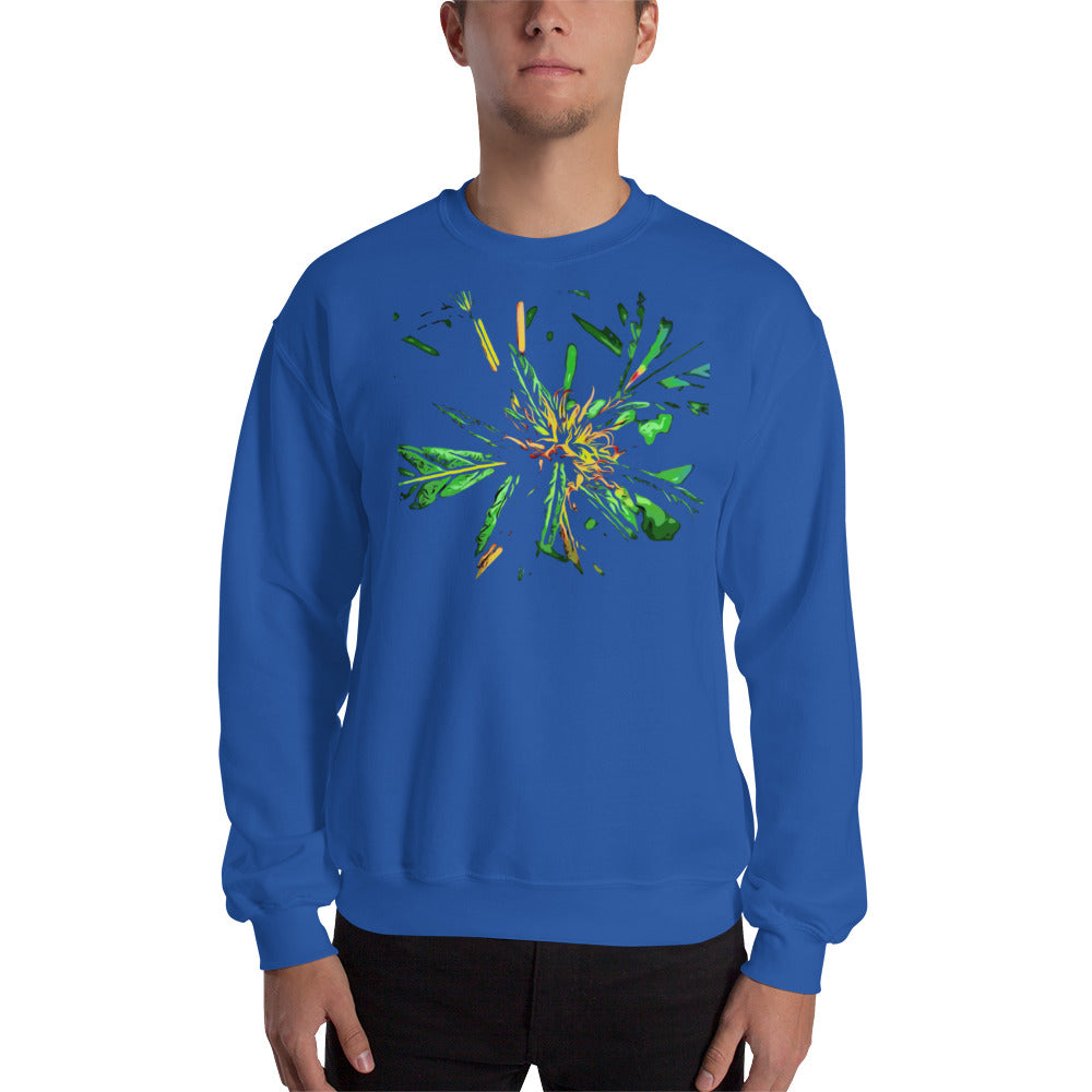 Red Flowering Cannabis Plant Unisex Sweatshirt
