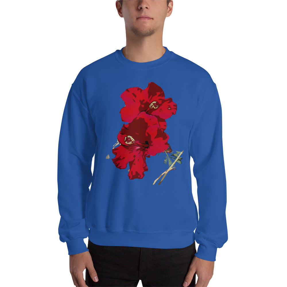 Twin Hibiscus Flowers Unisex Sweatshirt