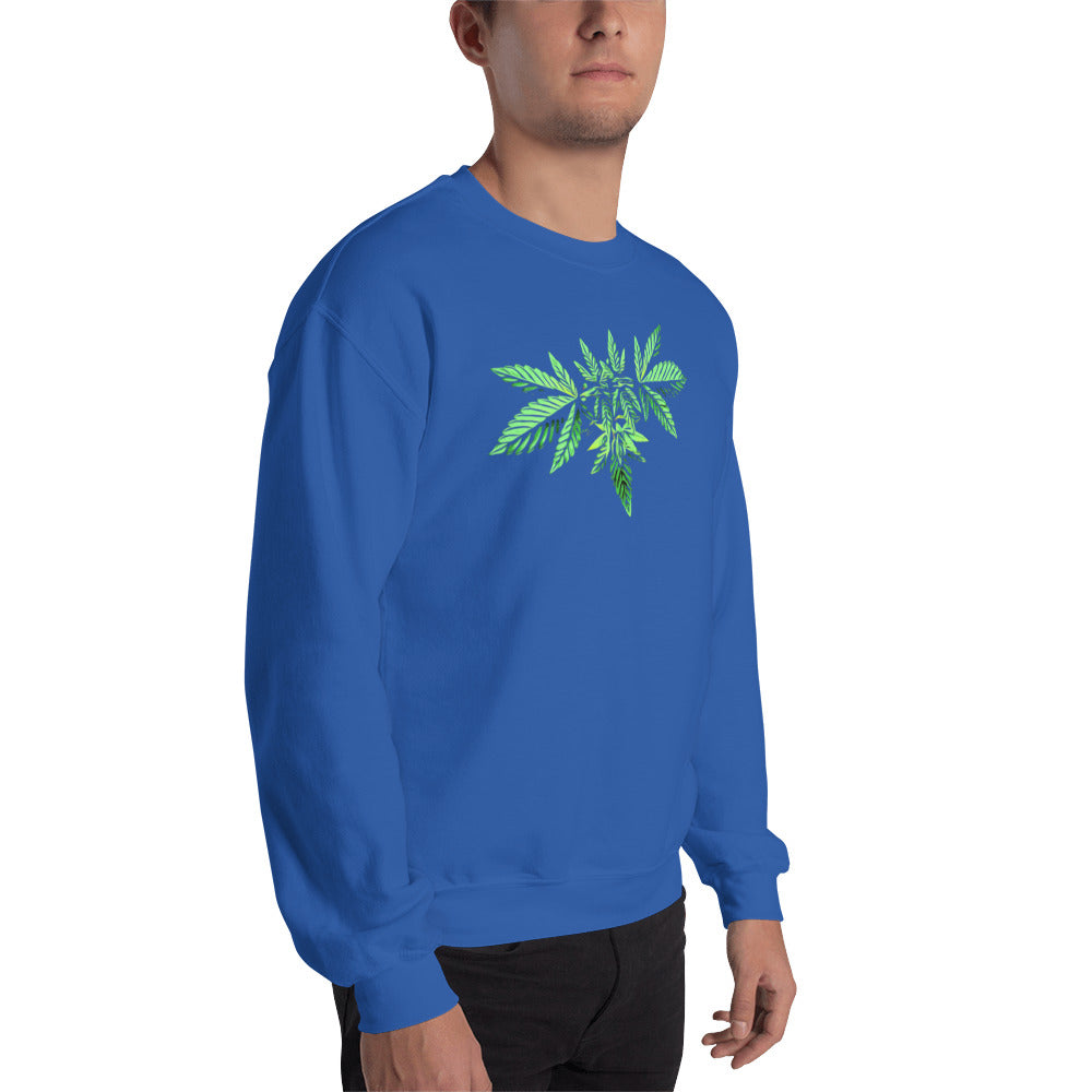 Symmetrical Leaf Cannabis Plant Unisex Sweatshirt
