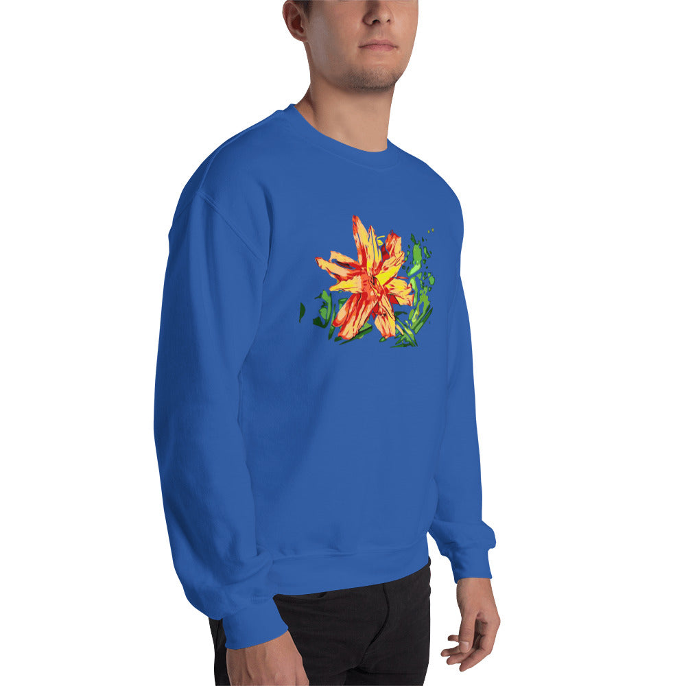 Orange Flower Unisex Sweatshirt