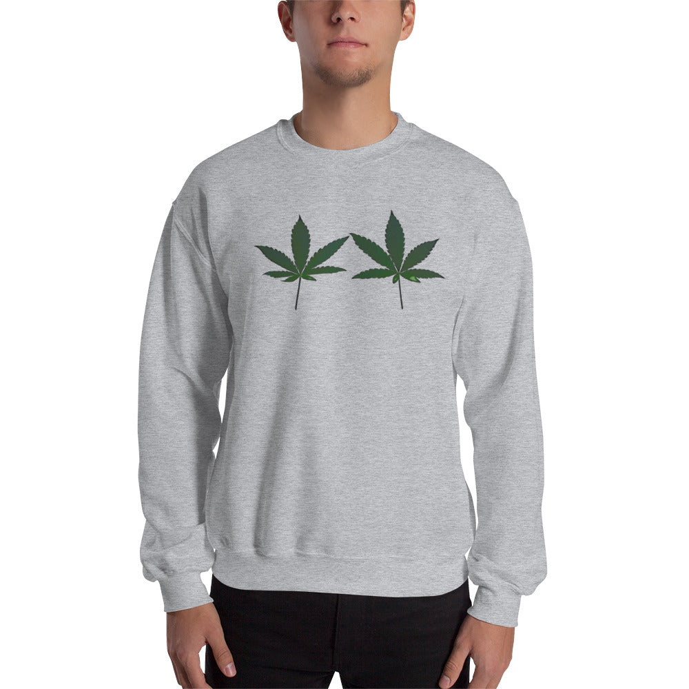Green Cannabis Leaves Plant Unisex Sweatshirt
