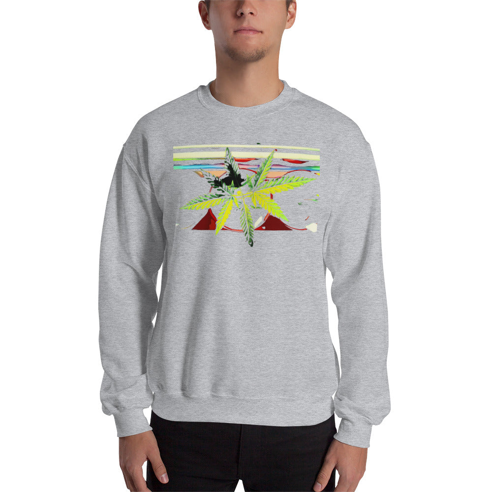 Stripey Cannabis Plant Unisex Sweatshirt